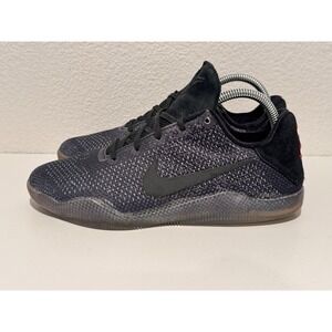 Nike Kobe XI Elite Low Black Space 2016 Basketball Shoe Boys 7y Sneaker W FLAWS